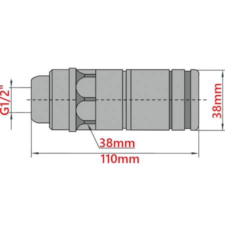 SZYBKOZŁĄCZE AUTOMATYCZNE GNIAZDO 1/2'' GP-3CFPV